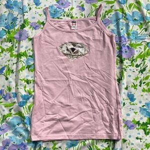 ACTUAL FLAWLESS DIAMOND LIGHT PINK TANK TOP STRAP WOMENS!